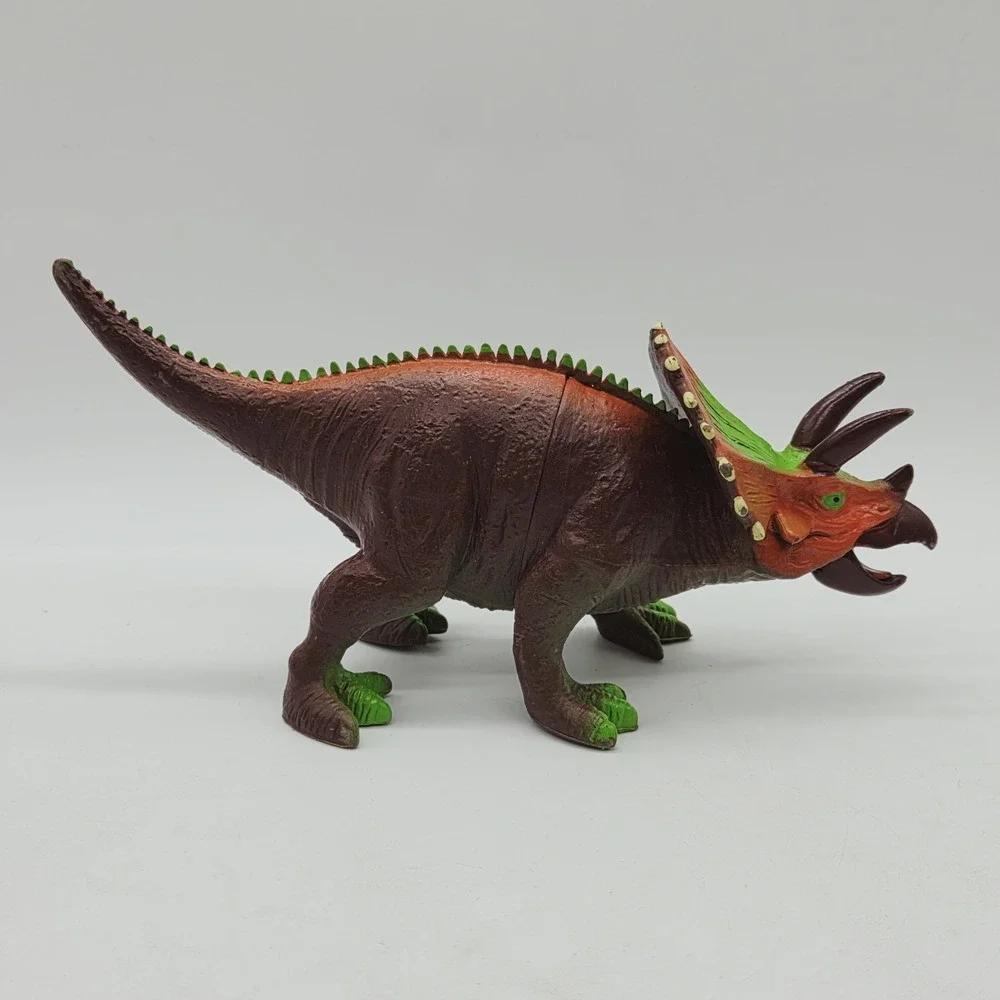 Chompsaur Chomping Mouth Dinosaur Triceratops Orange Green